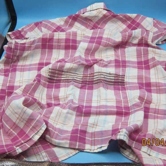 📦 SO Purple blue plaid button down shirt top Pre-owned - Picture 4 of 5